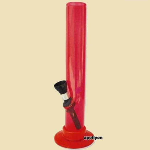 Acryl Bong Straight Rood 22cm Acryl Bong Straight Rood 22cm