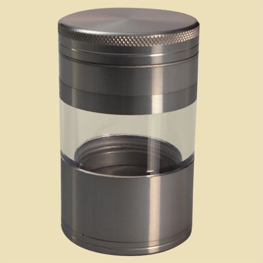 Alu Grinder 4-part with Magnetic Lid Silver Alu Grinder 4-part with Magnetic Lid Silver