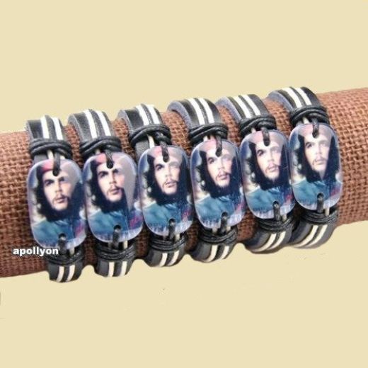 Armband Leer Che Guevara Blauw Armband Leer Che Guevara Blauw