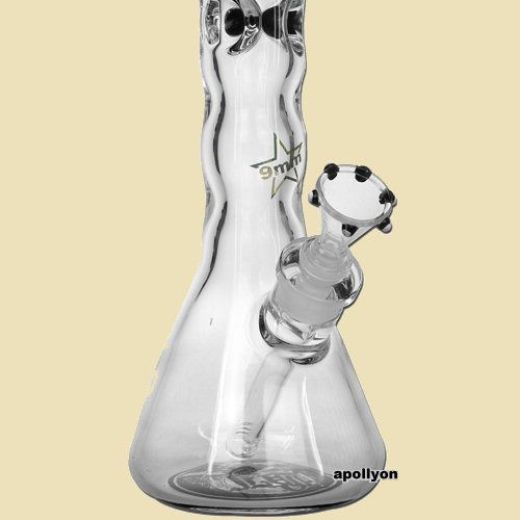 Black Leaf 9mm Glazen IJsbong Zwart Wit Black Leaf 9mm Glazen IJsbong Zwart Wit