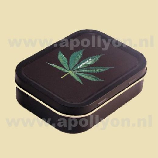 Blikje Klein Weed Leaf Black
