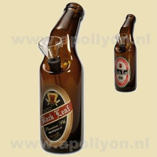 Bong Black Leaf Bier 20cm Bong Black Leaf Bier 20cm