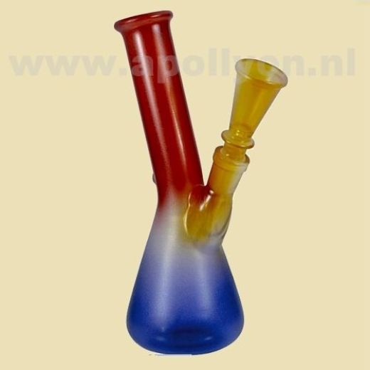 Bong Rainbow Rood Blauw Geel 18 cm Bong Rainbow Rood Blauw Geel 18 cm