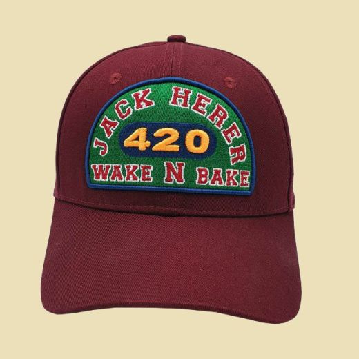 Cap Jack Herer 420 Wake N Bake Red Cap Jack Herer 420 Wake N Bake Red