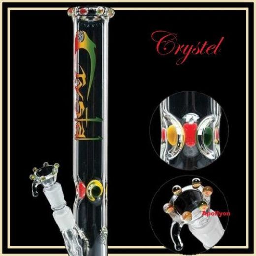 Crystal Cane Rasta Bong Crystal Cane Rasta Bong