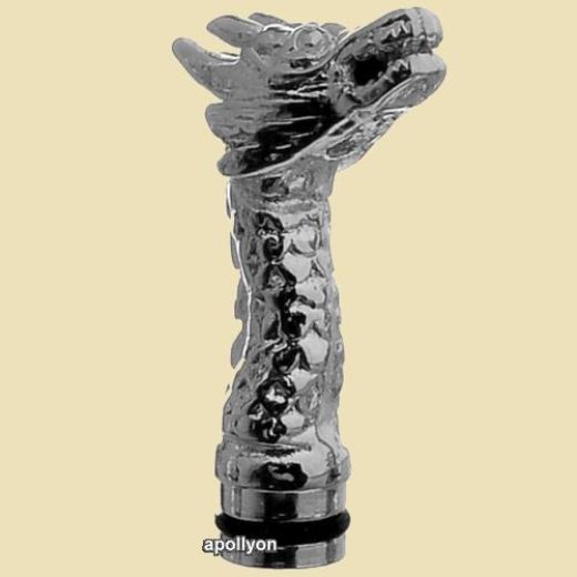 Driptip Mondstuk Draak Zilver