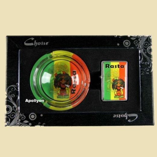 Gift Set Asbak Aansteker Rasta