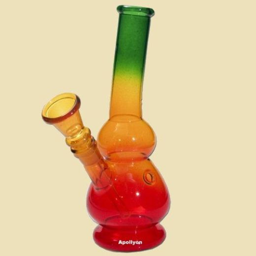 Glass Bong Rasta Angle 18cm Glass Bong Rasta Angle 18cm