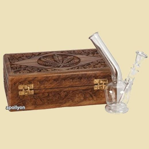 Glazen Bong Houten Kistje