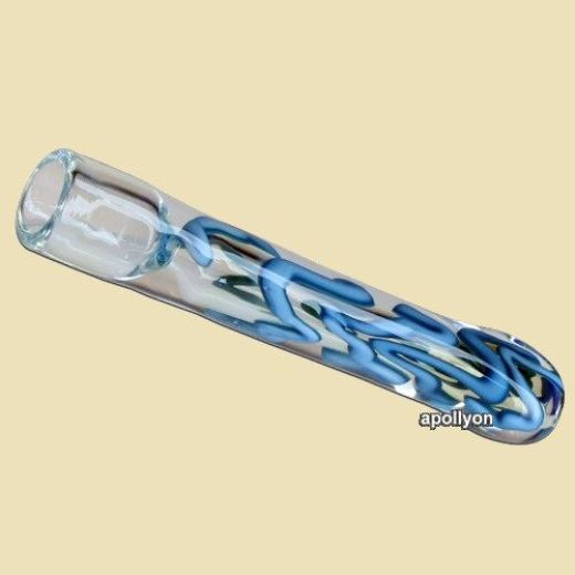 Glazen Chillum Blue Bohd Glazen Chillum Blue Bohd