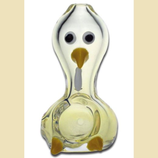 Glazen Pinguin Pijp Geel Glazen Pinguin Pijp Geel