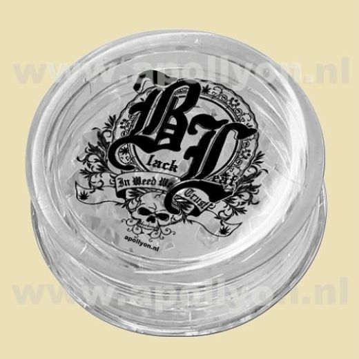 Grinder Acryl Black Leaf Transparant Grinder Acryl Black Leaf Transparant