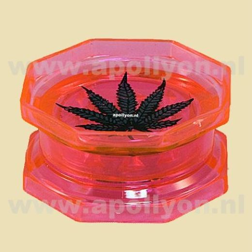 Grinder Acryl Wietblad Roze Grinder Acryl Wietblad Roze