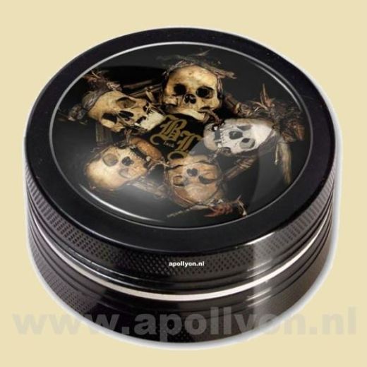Grinder Black Leaf Skulls (2-delig) Grinder Black Leaf Skulls (2-delig)