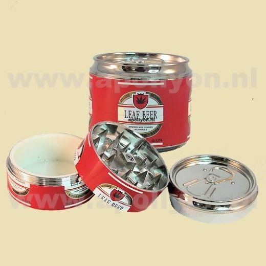 Grinder Metaal Blikje Bier Rood Grinder Metaal Blikje Bier Rood
