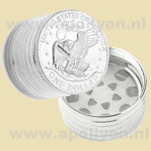 Grinder Metaal US Dollar met zeef Grinder Metaal US Dollar met zeef