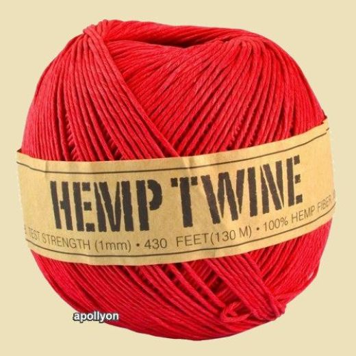 Hennepdraad Hemp Twine Rood Hennepdraad Hemp Twine Rood