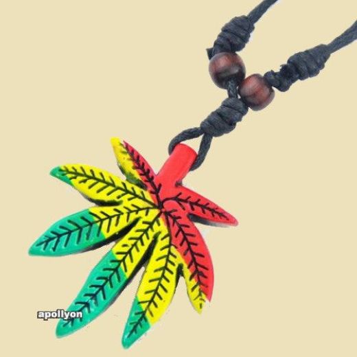 Ketting Rasta Wietblad Ketting Rasta Wietblad