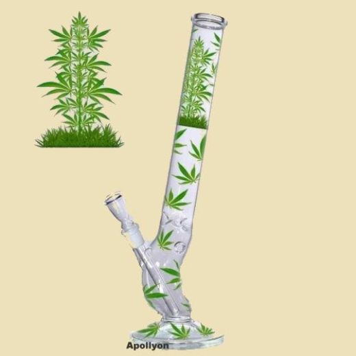 Leaf Jhari Wiet Bong Curve Leaf Jhari Wiet Bong Curve