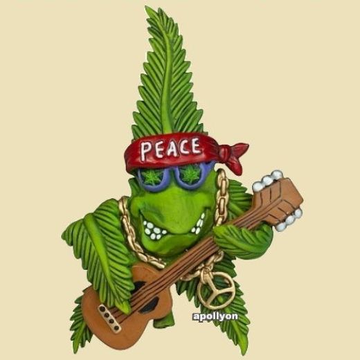 Magneet Cannabuds Gitaar Peace