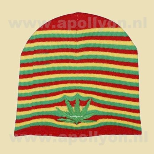 Muts Rasta Wietblad Muts Rasta Wietblad