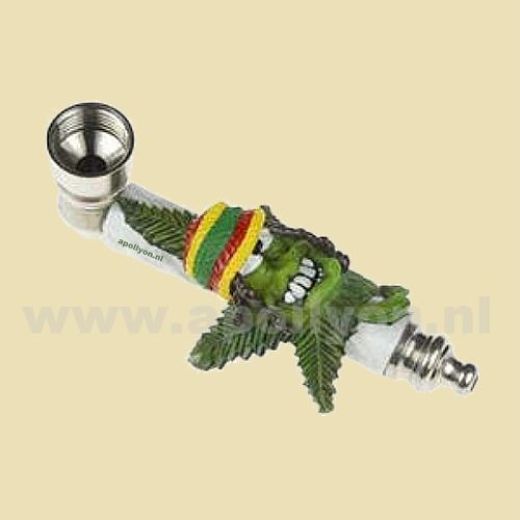 Pijp Cannabuds Metaal Rasta
