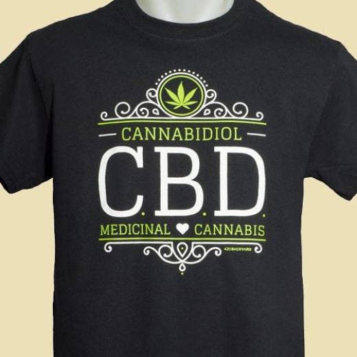 T-shirt CBD Medical Cannabis Black
