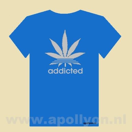 THC Shirt Addicted Blauw