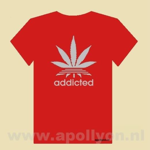 THC Shirt Addicted Rood THC Shirt Addicted Rood