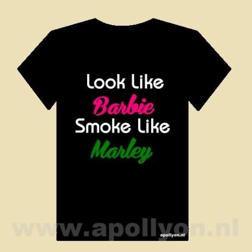 THC Shirt Barbie Marley Zwart