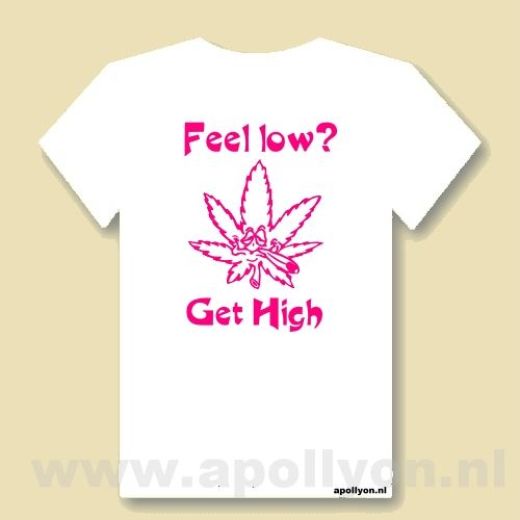 THC Shirt Feel Low Roze Wit