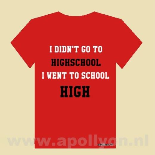 THC Shirt Highschool Rood THC Shirt Highschool Rood