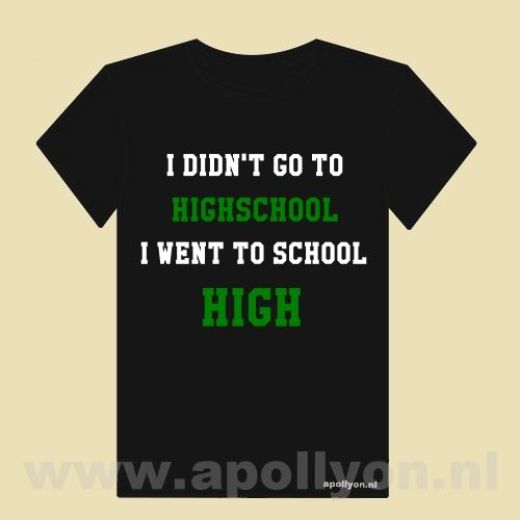 THC Shirt Highschool Zwart