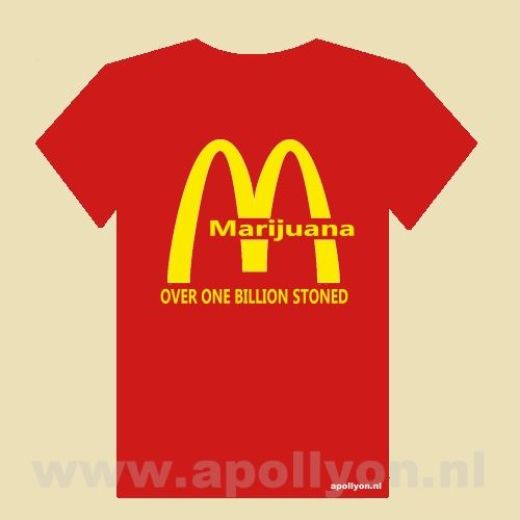 THC Shirt Mc Marijuana Rood THC Shirt Mc Marijuana Rood
