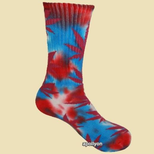 Tie Dye Marihuana Sokken Tie Dye Marihuana Sokken
