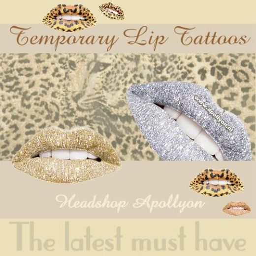 Tijdelijke Lip Tattoo Leopard