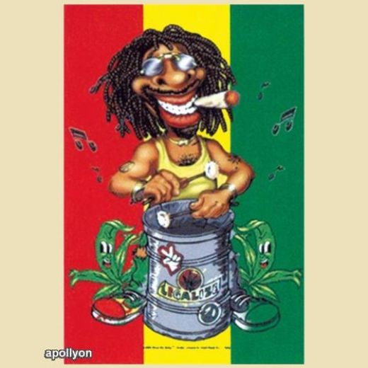 Wietvlag Rasta Drum Wietvlag Rasta Drum