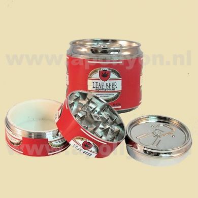 Grinder Metaal Blikje Bier Rood