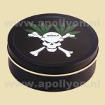 Blikje Rond Pirate Skull 8cm