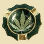 Brass Asbak Wietblad