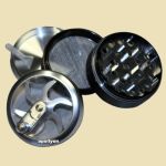 Crank Grinder Silver Black 4-delig