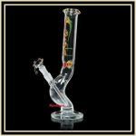 Crystal Bead Curve Rasta Bong