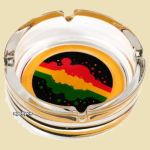 Glazen Asbak Rasta Splash