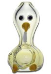 Glazen Pinguin Pijp Geel
