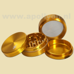 Grinder Black Leaf 50mm Aluminium Goud in Box (4-delig)