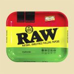 Large Raw Rasta Metal Rolling Tray