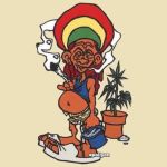Sticker Rastaman Wiet Kweken
