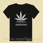 THC Shirt Addicted Zwart