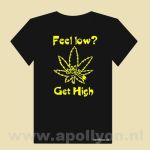 THC Shirt Feel Low Geel Zwart