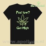 THC Shirt Feel Low Glow Zwart
